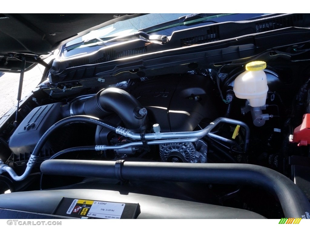 2018 1500 Big Horn Crew Cab - Brilliant Black Crystal Pearl / Black/Diesel Gray photo #13