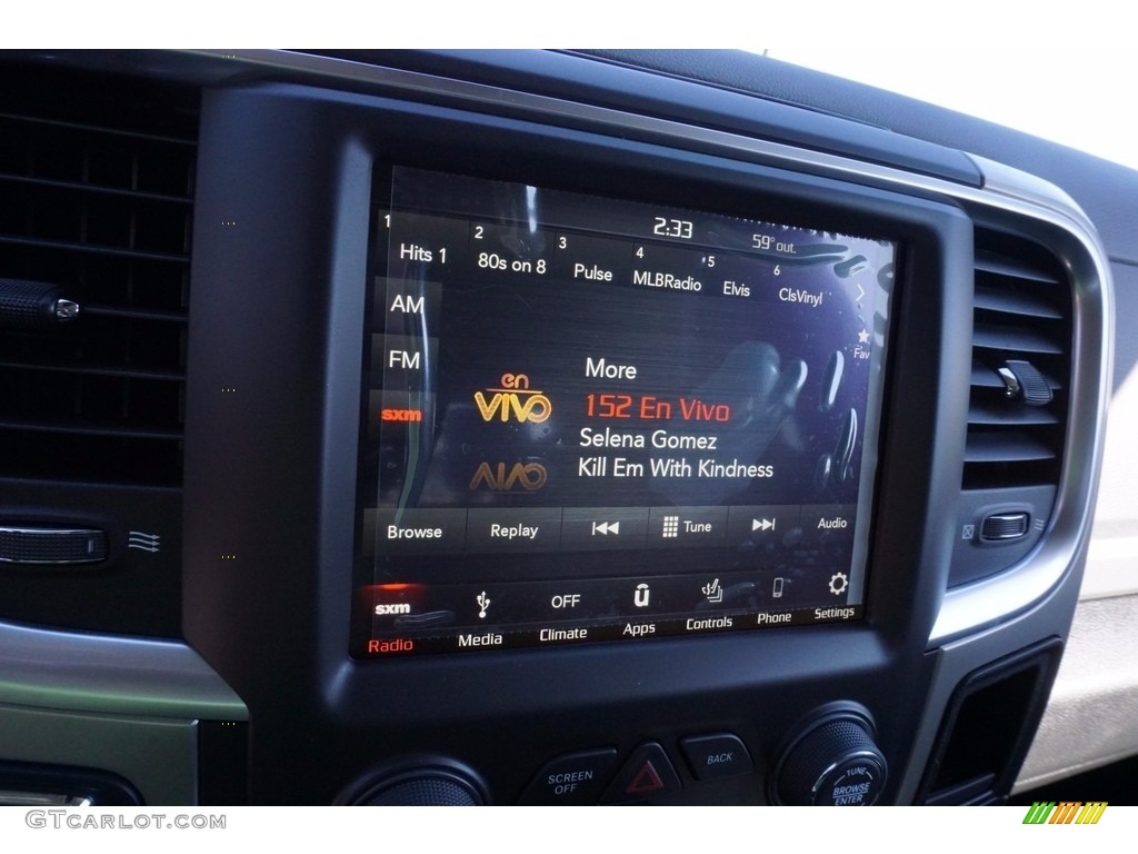 2018 1500 Big Horn Crew Cab - Brilliant Black Crystal Pearl / Black/Diesel Gray photo #14