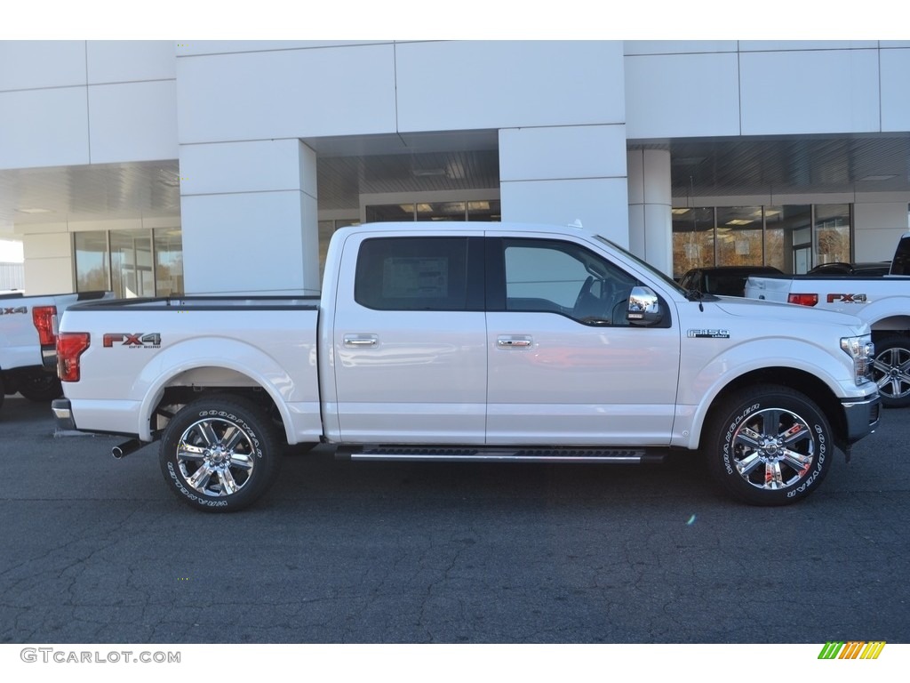 2018 F150 Lariat SuperCrew 4x4 - White Platinum / Light Camel photo #2