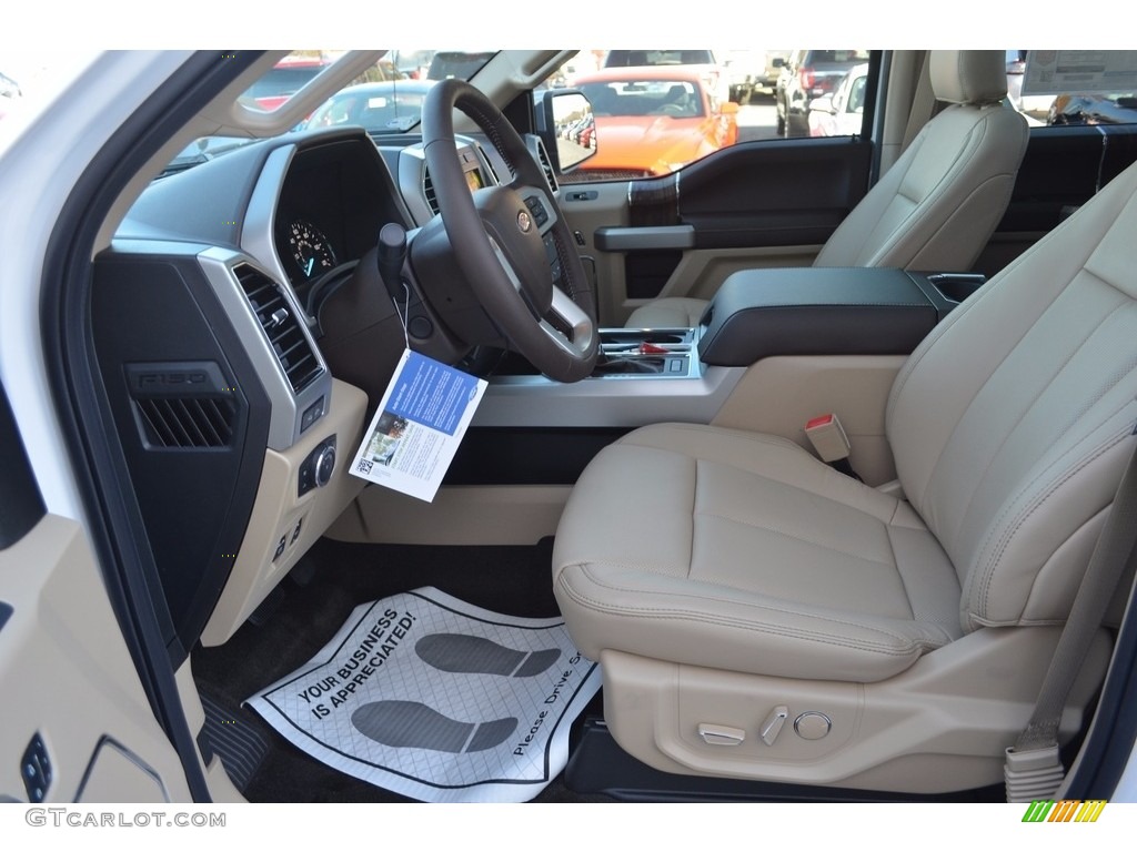 2018 F150 Lariat SuperCrew 4x4 - White Platinum / Light Camel photo #8