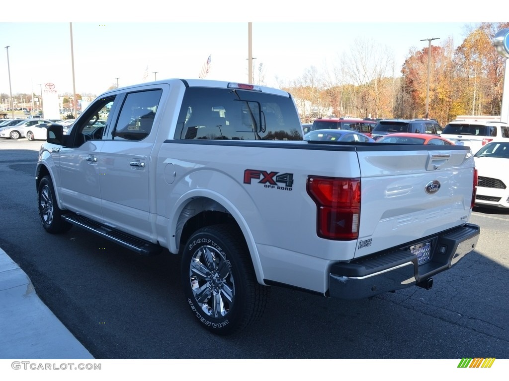 2018 F150 Lariat SuperCrew 4x4 - White Platinum / Light Camel photo #27