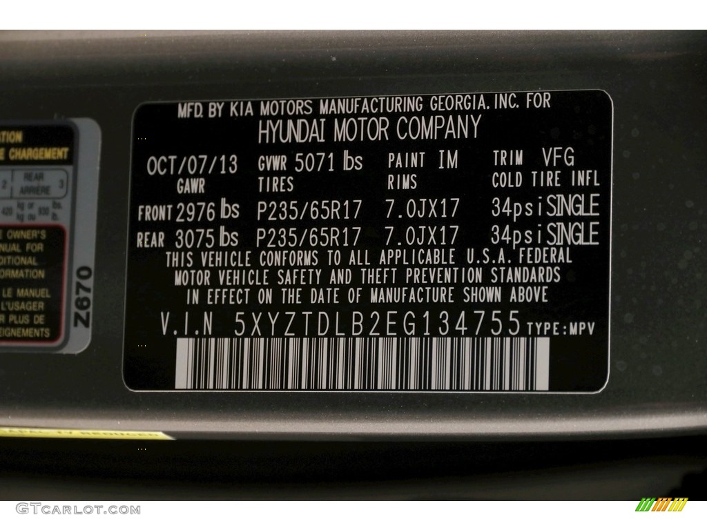 2014 Santa Fe Sport AWD - Mineral Gray / Gray photo #23