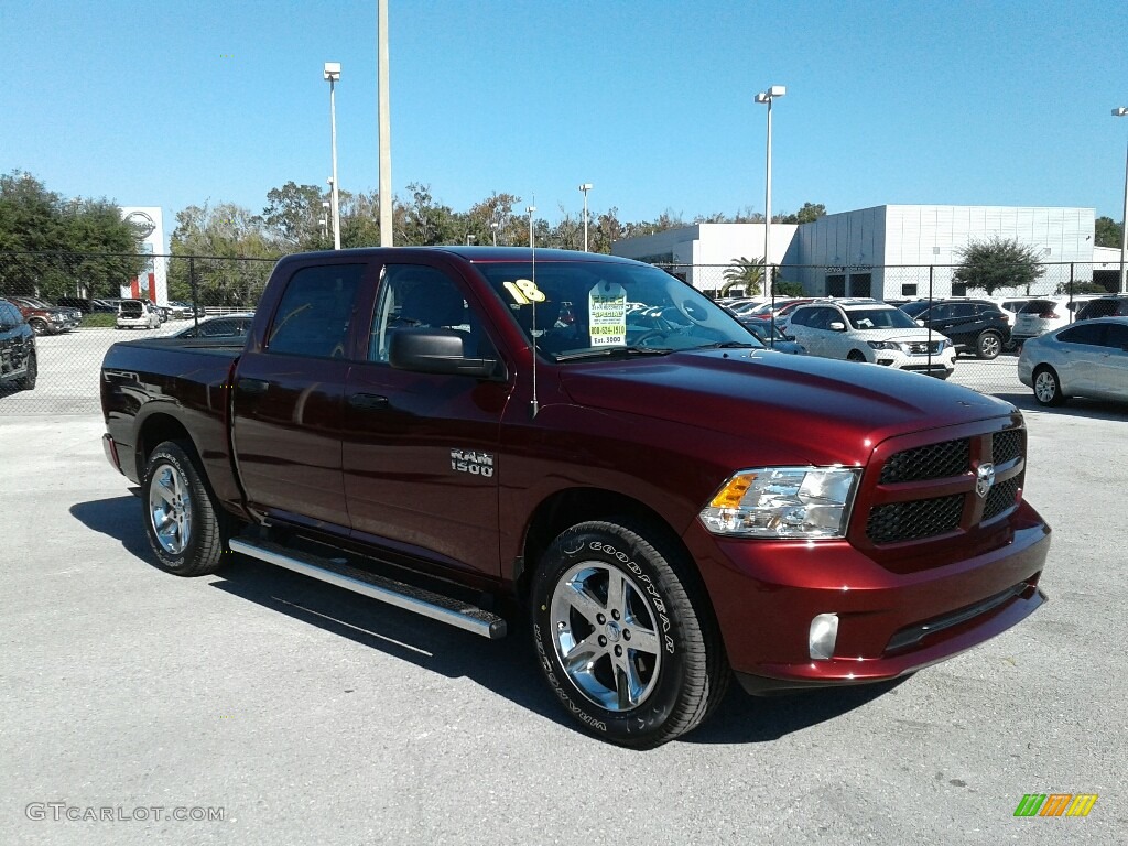 2018 1500 Express Crew Cab - Delmonico Red Pearl / Black/Diesel Gray photo #7