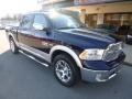 2013 True Blue Pearl Ram 1500 Laramie Crew Cab 4x4  photo #3