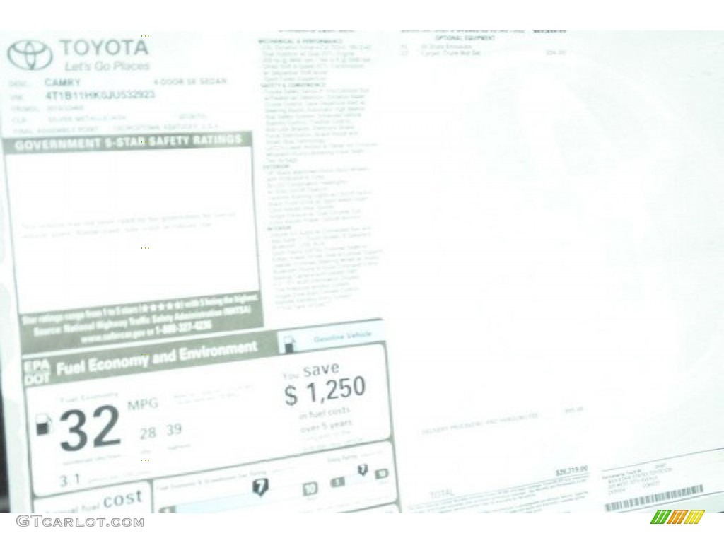 2018 Camry SE - Celestial Silver Metallic / Ash photo #10