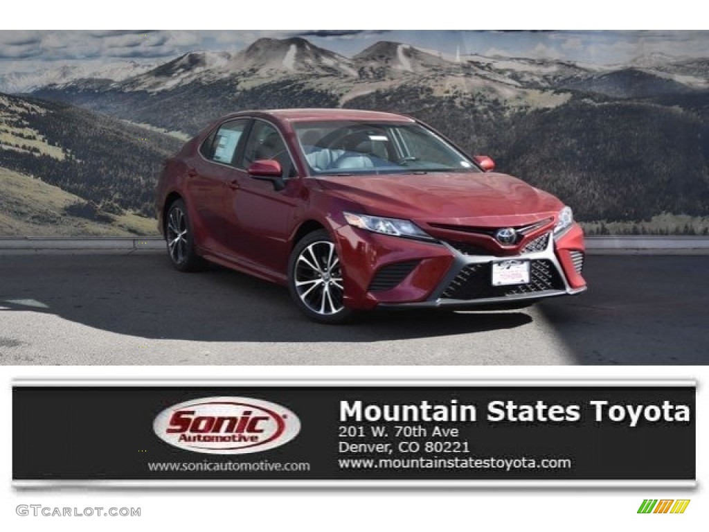 2018 Camry SE - Ruby Flare Pearl / Black photo #1