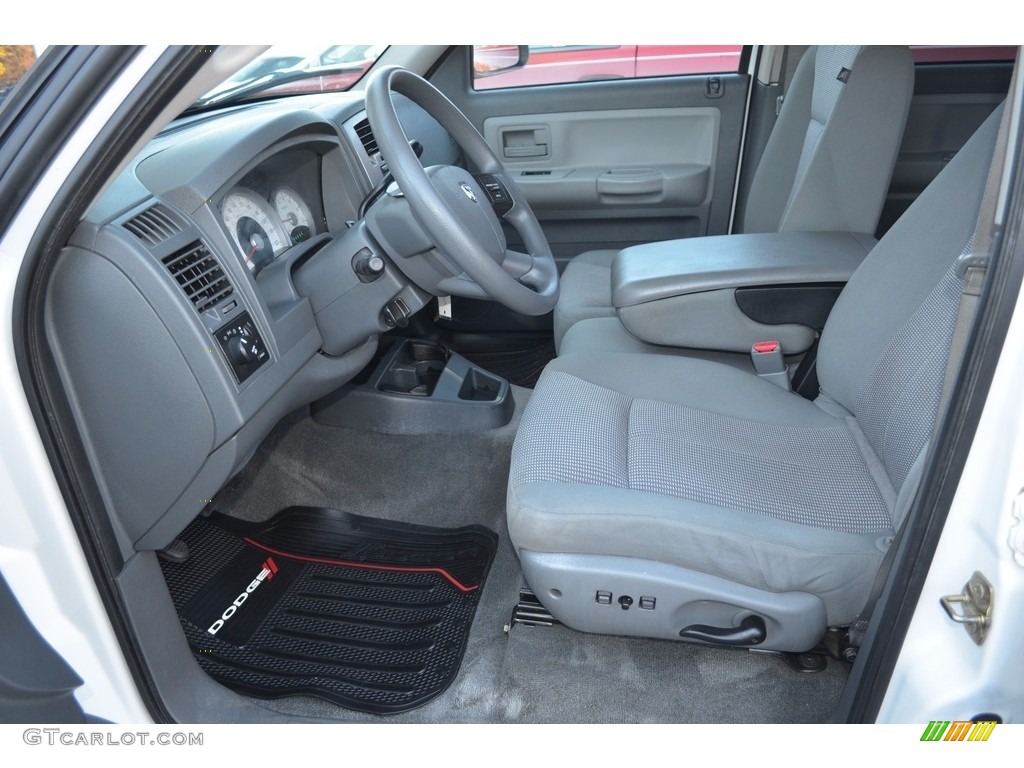 2007 Dakota SLT Quad Cab 4x4 - Bright White / Medium Slate Gray photo #11