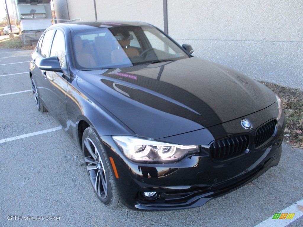 2018 3 Series 330i xDrive Sedan - Jet Black / Cognac photo #6
