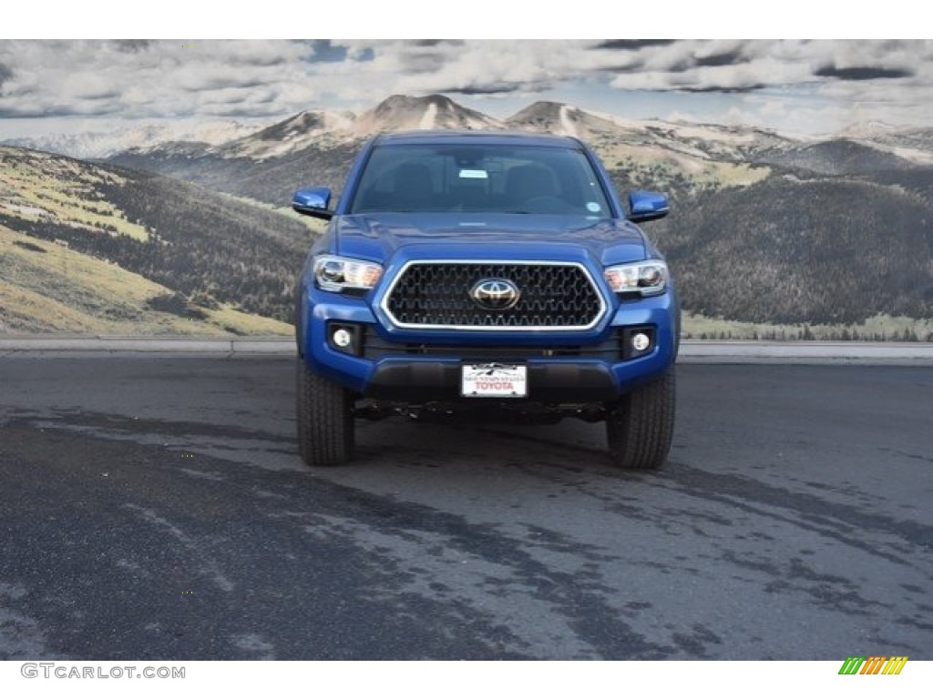 2018 Tacoma TRD Off Road Double Cab 4x4 - Blazing Blue Pearl / Graphite w/Gun Metal photo #2