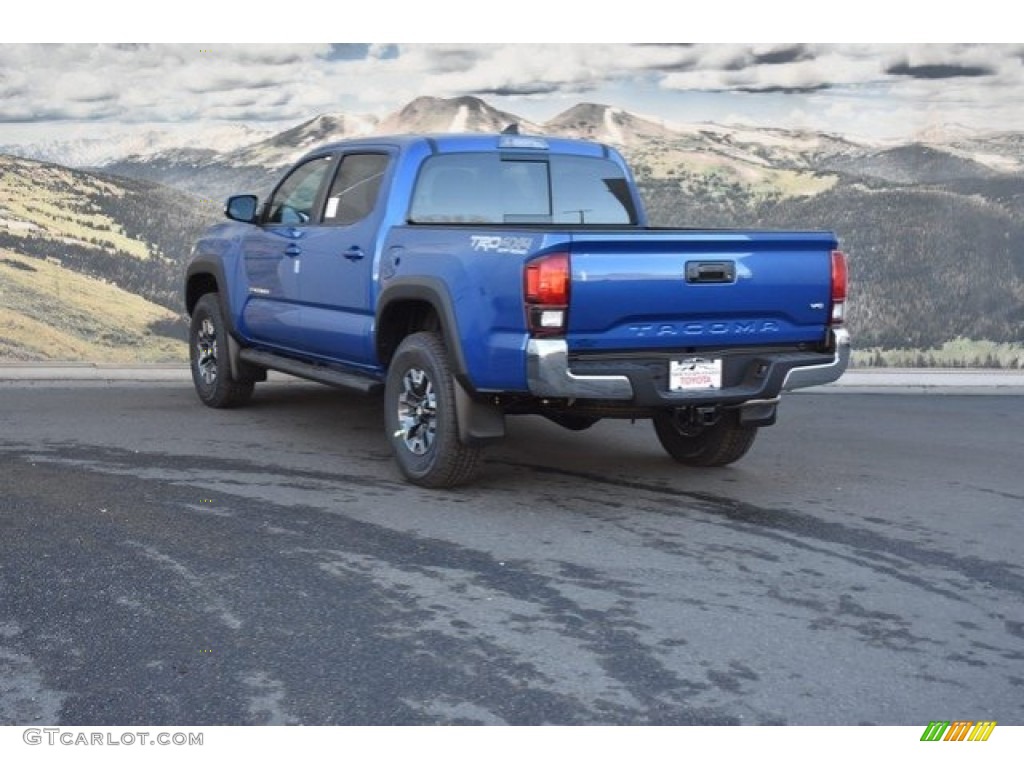 2018 Tacoma TRD Off Road Double Cab 4x4 - Blazing Blue Pearl / Graphite w/Gun Metal photo #3