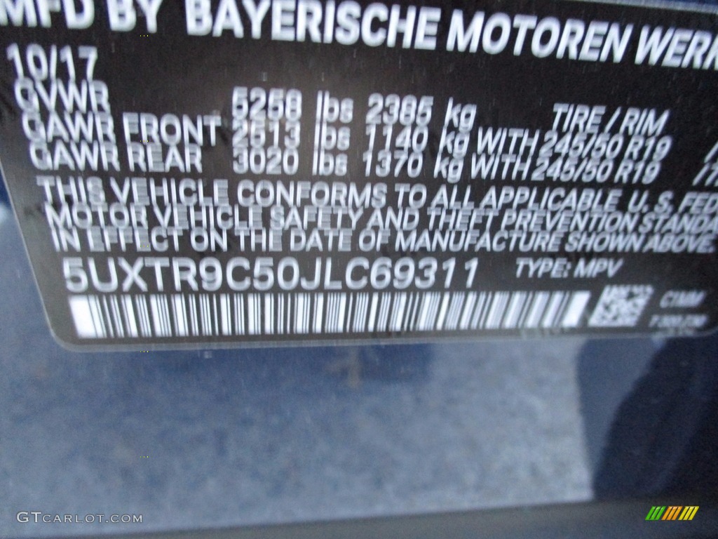 2018 X3 xDrive30i - Phytonic Blue Metallic / Canberra Beige/Black photo #19