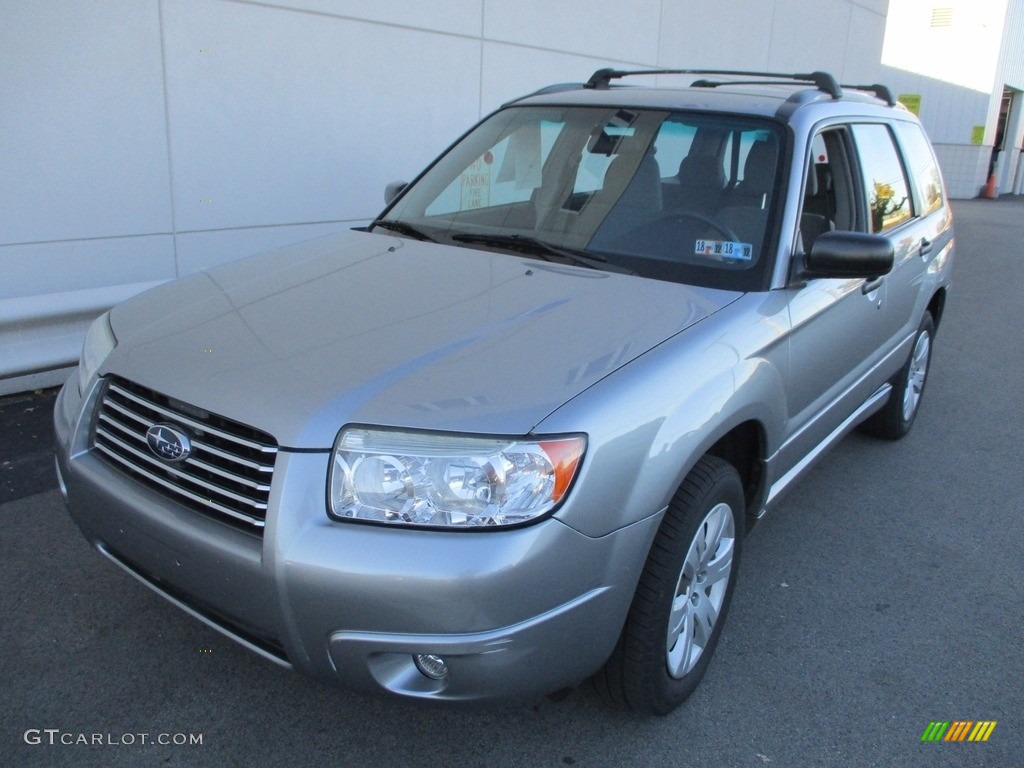 2008 Forester 2.5 X - Steel Silver Metallic / Graphite Gray photo #9
