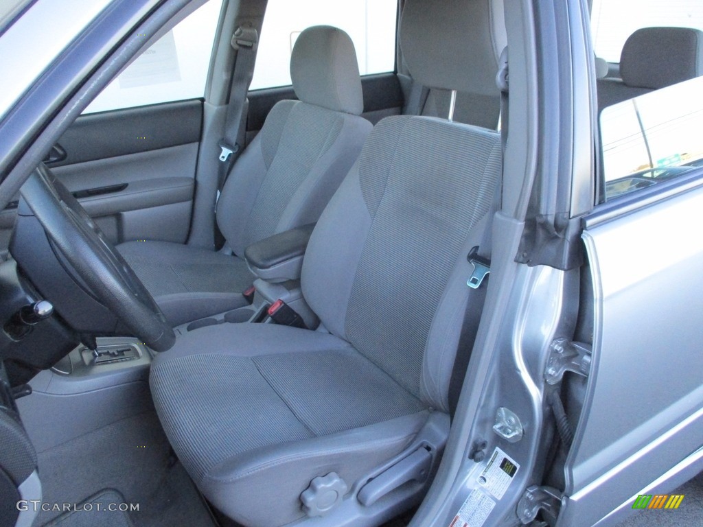 2008 Forester 2.5 X - Steel Silver Metallic / Graphite Gray photo #12