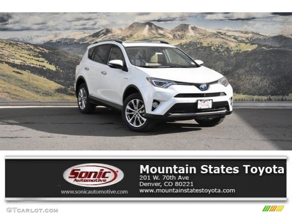 2018 RAV4 Limited AWD Hybrid - Blizzard White Pearl / Ash photo #1