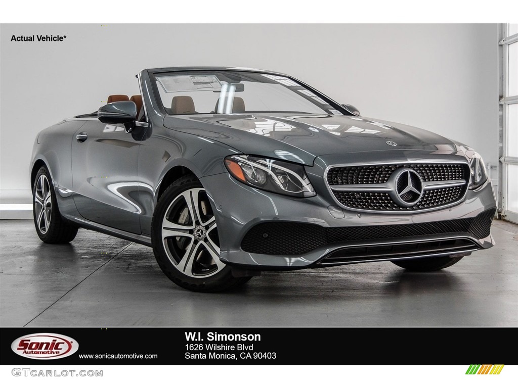 2018 E 400 Convertible - Selenite Grey Metallic / Nut Brown/Black photo #1
