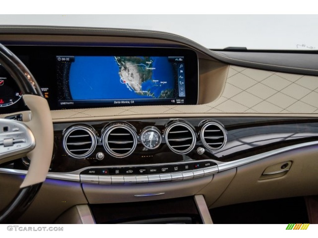 2018 Mercedes-Benz S 560 Sedan Silk Beige/Espresso Brown Dashboard Photo #124107310