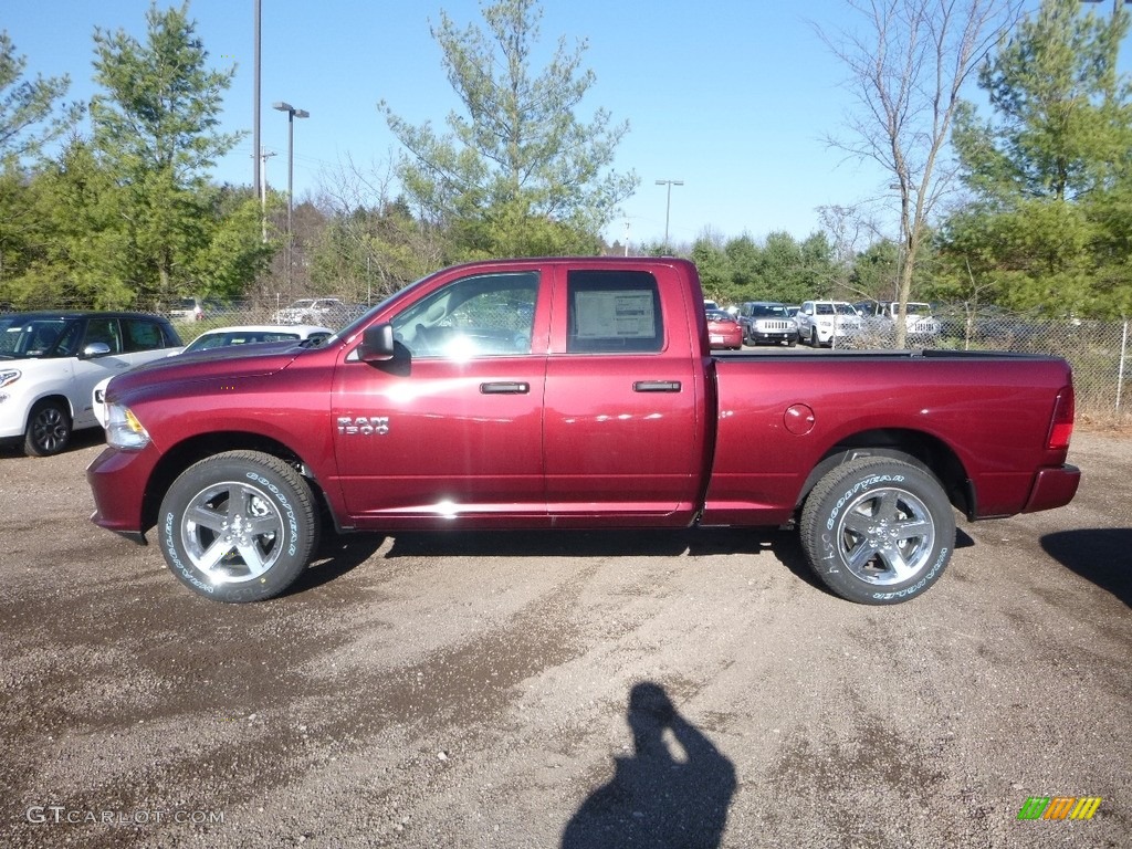 2018 1500 Express Quad Cab 4x4 - Delmonico Red Pearl / Black/Diesel Gray photo #2