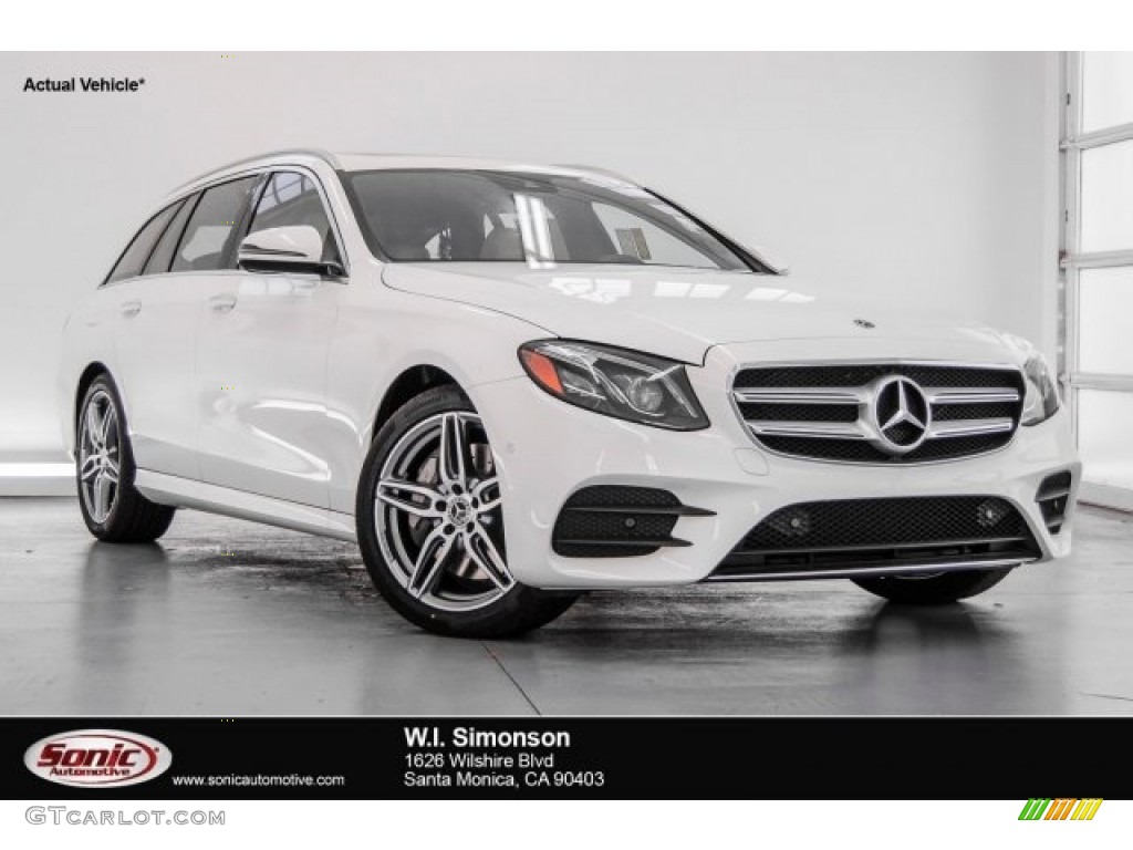 2018 E 400 4Matic Wagon - Polar White / Macchiato Beige/Black photo #1