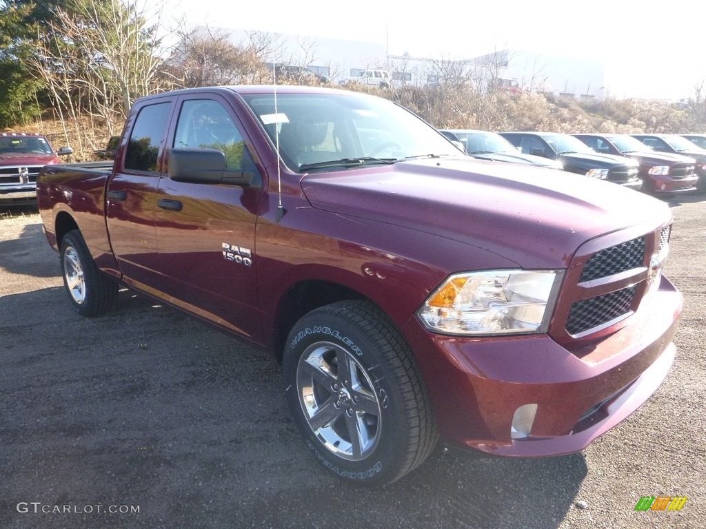 2018 1500 Express Quad Cab 4x4 - Delmonico Red Pearl / Black/Diesel Gray photo #6