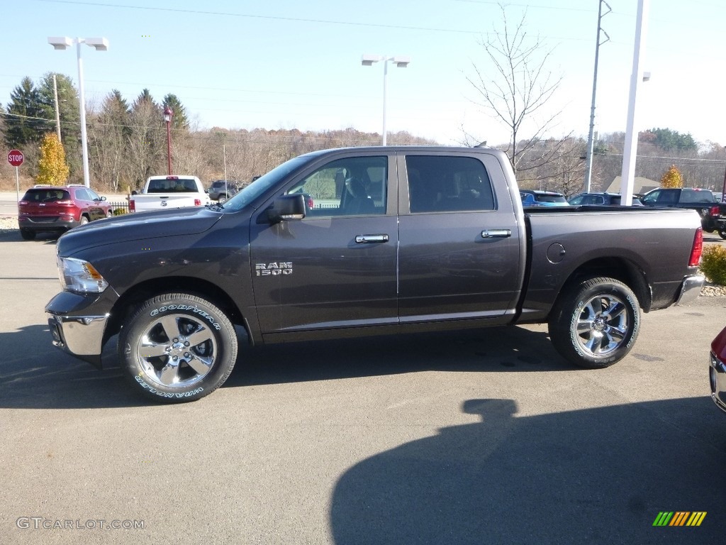 2018 1500 Big Horn Crew Cab 4x4 - Granite Crystal Metallic / Black/Diesel Gray photo #2
