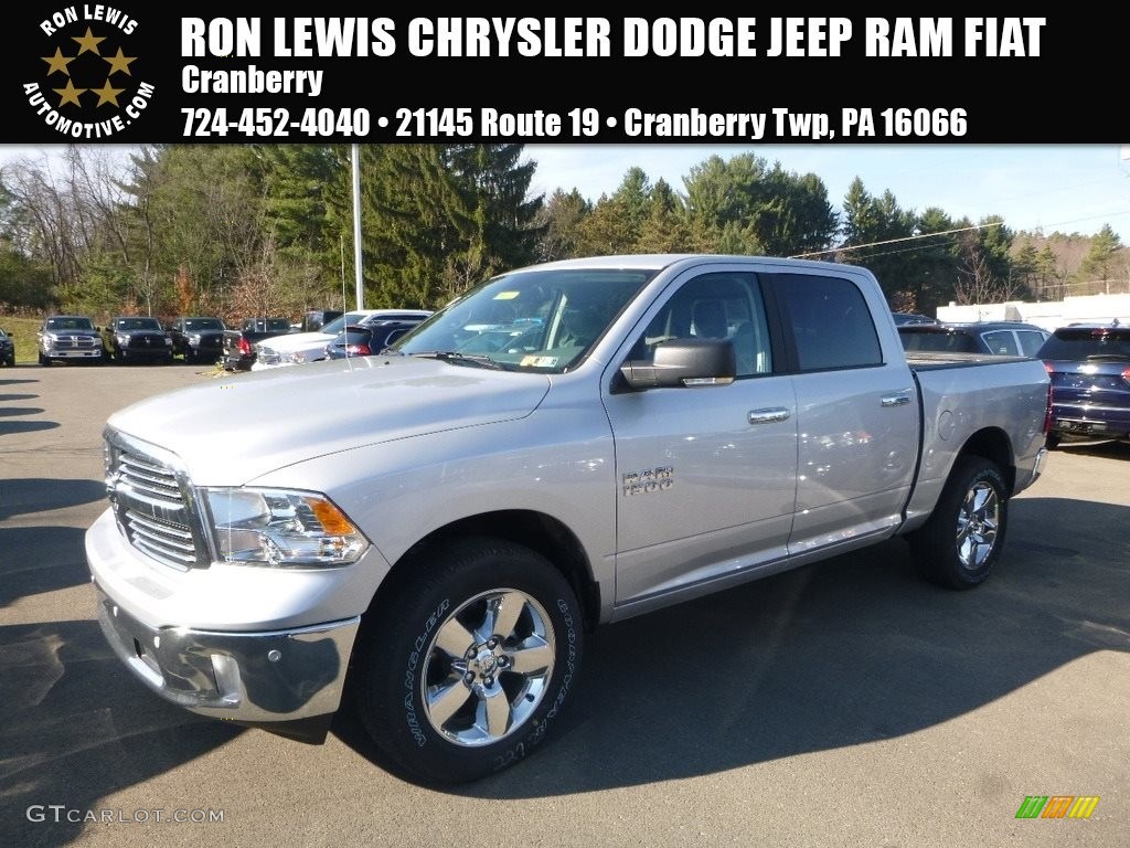 2018 1500 Big Horn Crew Cab 4x4 - Bright Silver Metallic / Black/Diesel Gray photo #1