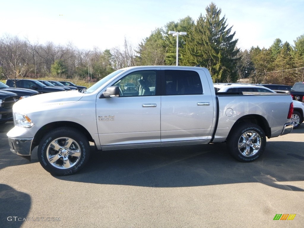 2018 1500 Big Horn Crew Cab 4x4 - Bright Silver Metallic / Black/Diesel Gray photo #2