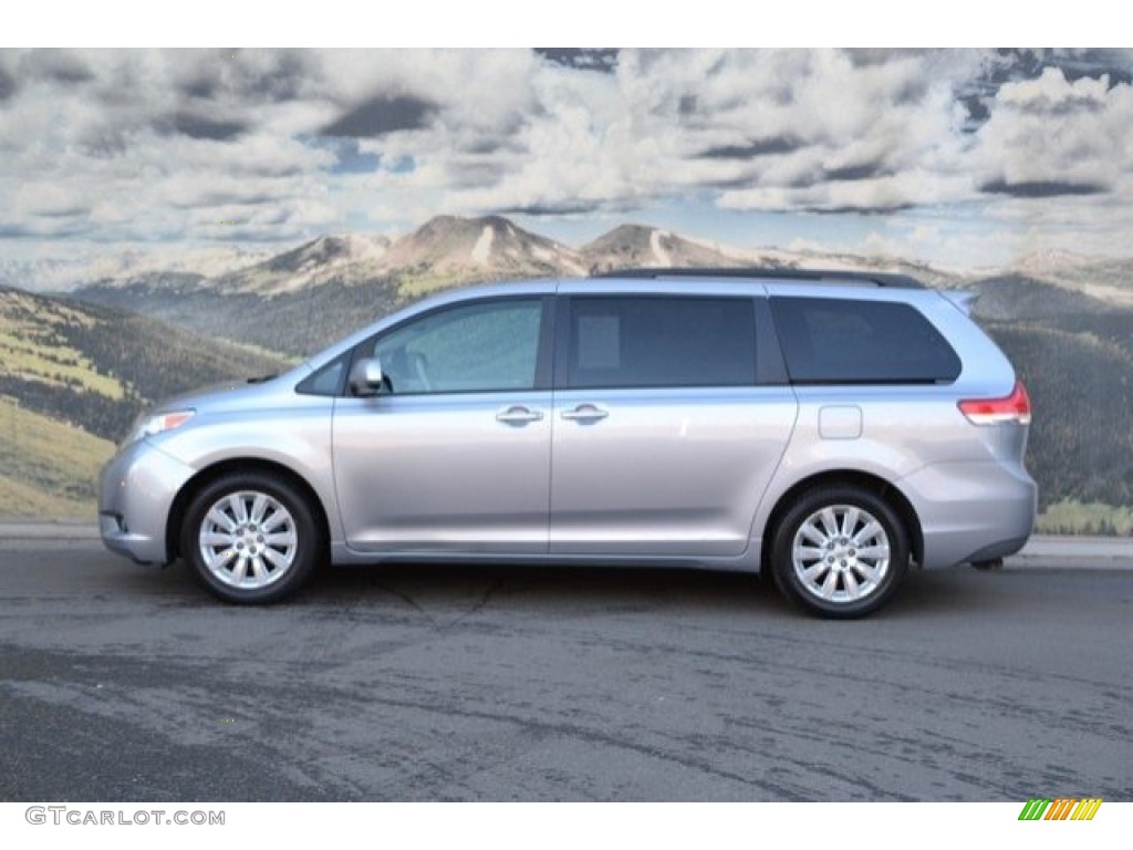 2012 Sienna XLE AWD - Silver Sky Metallic / Light Gray photo #6