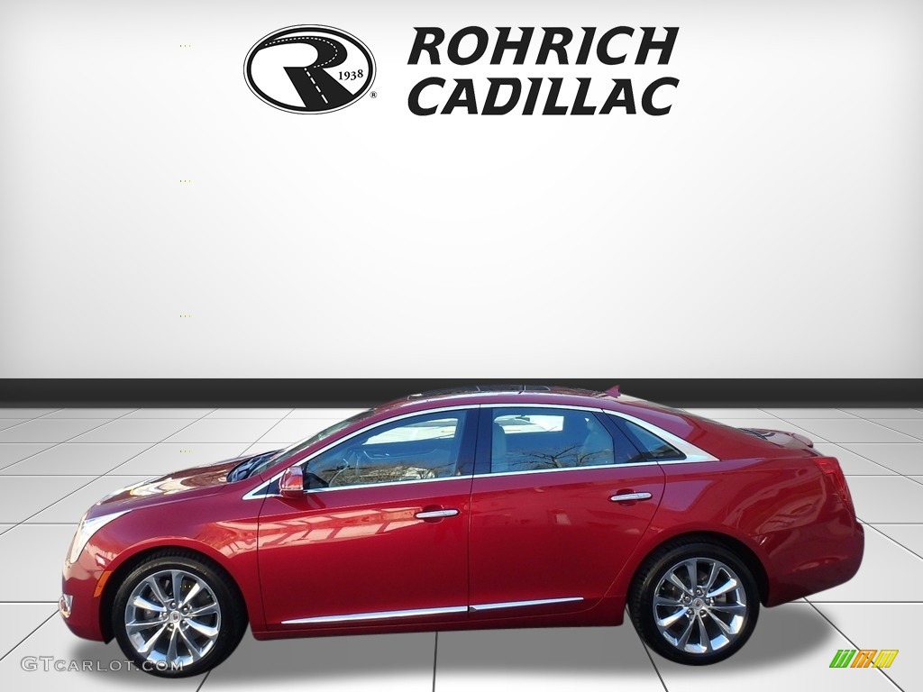 2013 XTS Luxury AWD - Crystal Red Tintcoat / Medium Titanium/Jet Black photo #2