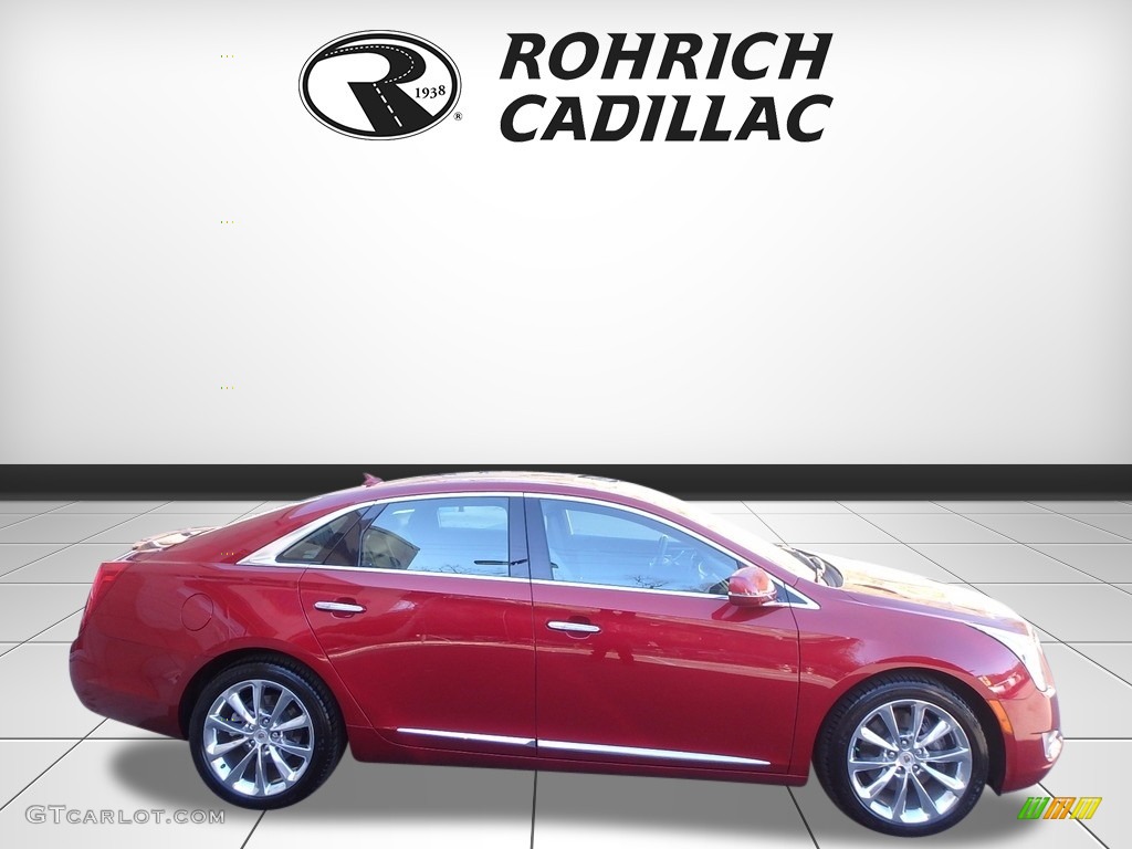 2013 XTS Luxury AWD - Crystal Red Tintcoat / Medium Titanium/Jet Black photo #6