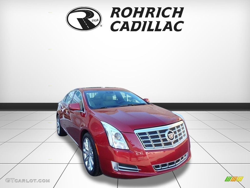 2013 XTS Luxury AWD - Crystal Red Tintcoat / Medium Titanium/Jet Black photo #7