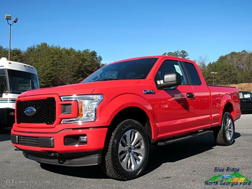 2018 F150 XL SuperCab 4x4 - Race Red / Earth Gray photo #1