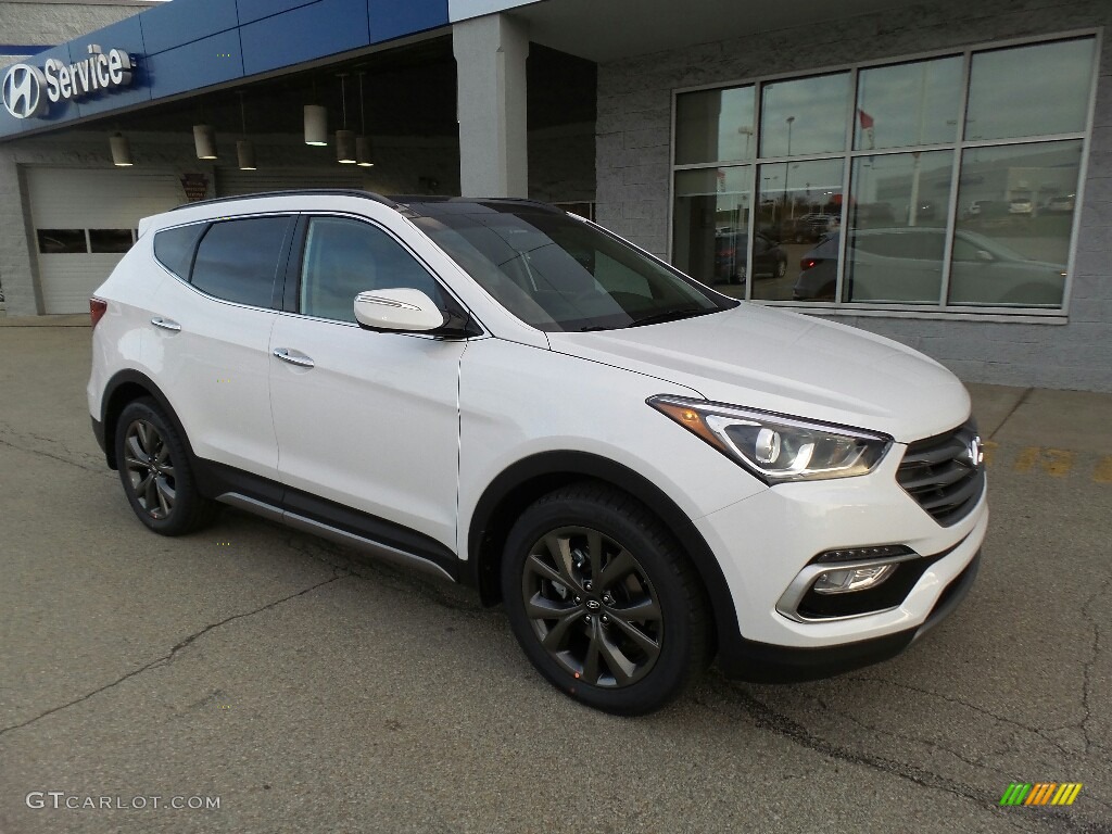 Pearl White 2018 Hyundai Santa Fe Sport 2.0T Ultimate AWD Exterior Photo #124121200