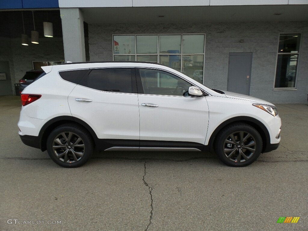 Pearl White 2018 Hyundai Santa Fe Sport 2.0T Ultimate AWD Exterior Photo #124121230