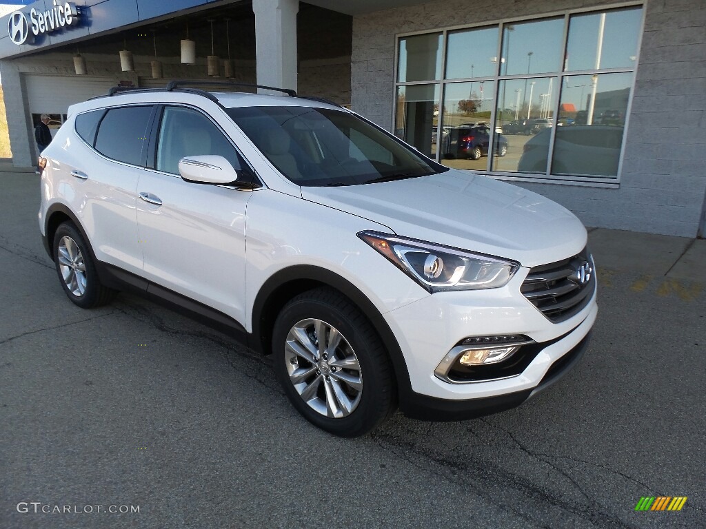 2018 Santa Fe Sport 2.0T AWD - Pearl White / Beige photo #1