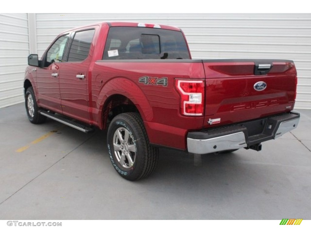 2018 F150 XLT SuperCrew 4x4 - Ruby Red / Earth Gray photo #6