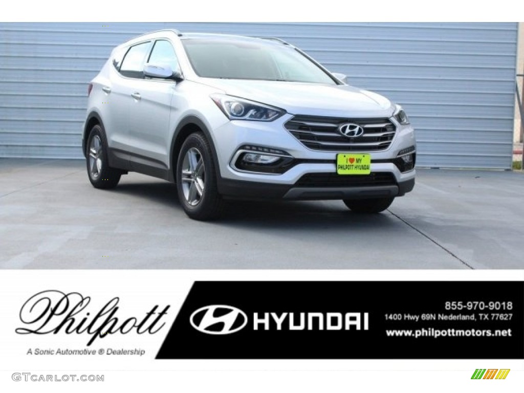 Sparkling Silver Hyundai Santa Fe Sport