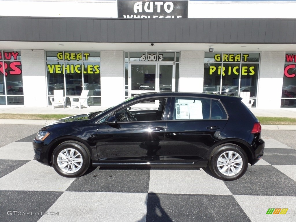 2017 Golf 4 Door 1.8T S - Black / Titan Black photo #1