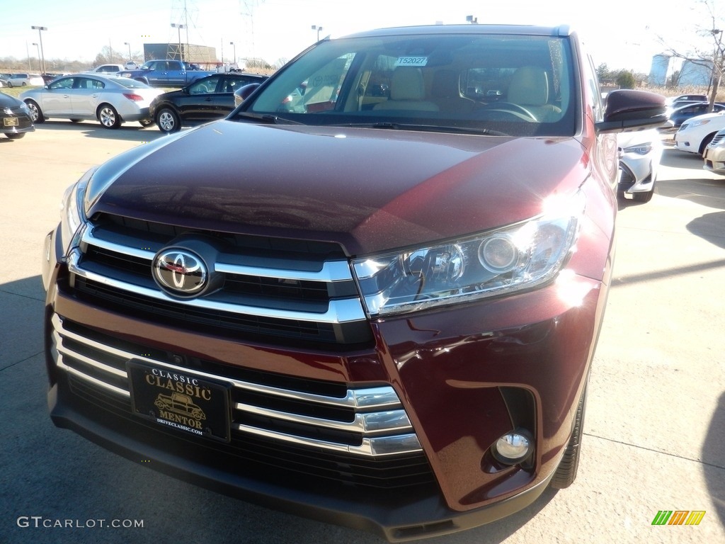 2018 Highlander Limited AWD - Ooh La La Rouge Mica / Almond photo #1