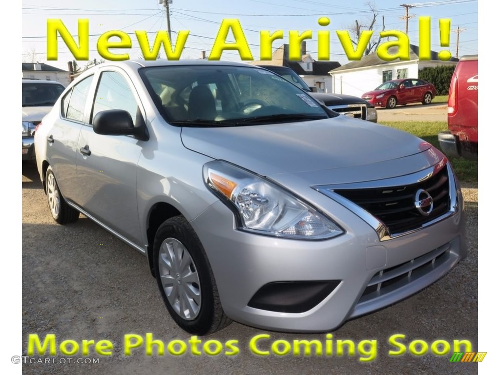 2015 Versa 1.6 S Sedan - Brilliant Silver / Charcoal photo #1