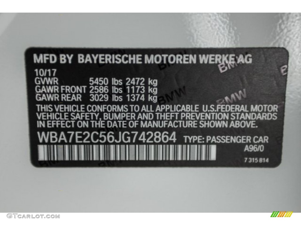 2018 7 Series 740i Sedan - Mineral White Metallic / Black photo #12