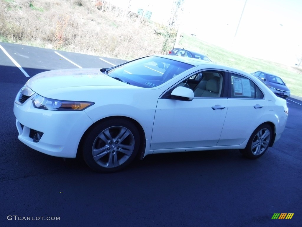 2010 TSX V6 Sedan - Premium White Pearl / Parchment photo #7