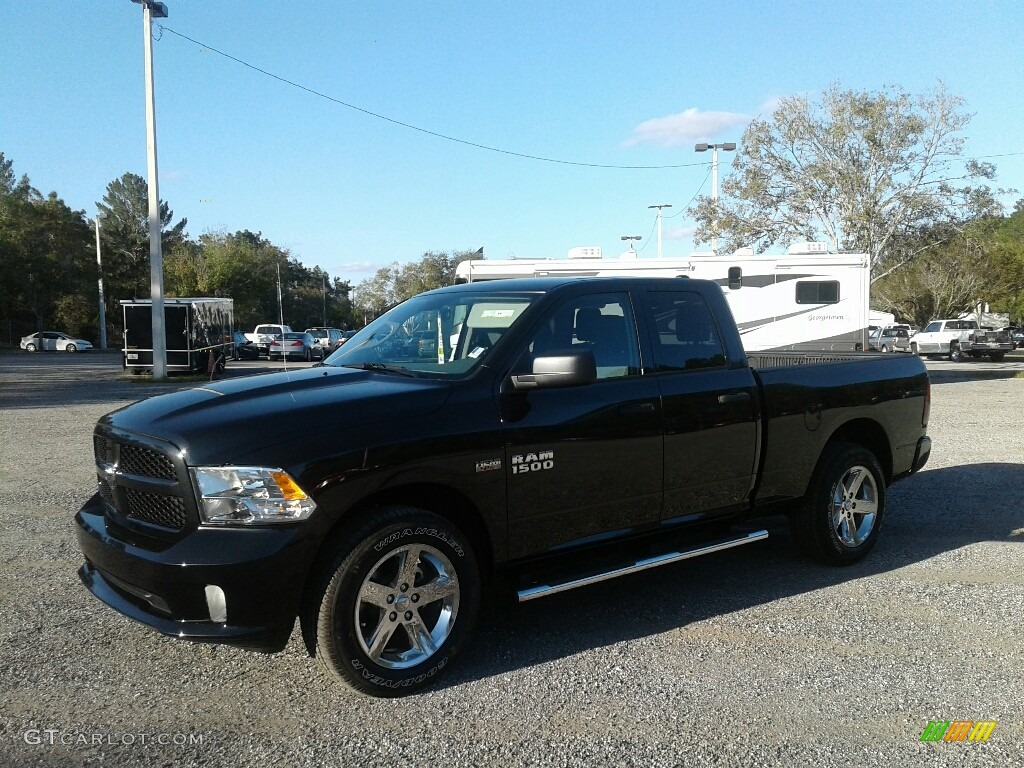 2018 1500 Express Quad Cab - Brilliant Black Crystal Pearl / Black/Diesel Gray photo #1