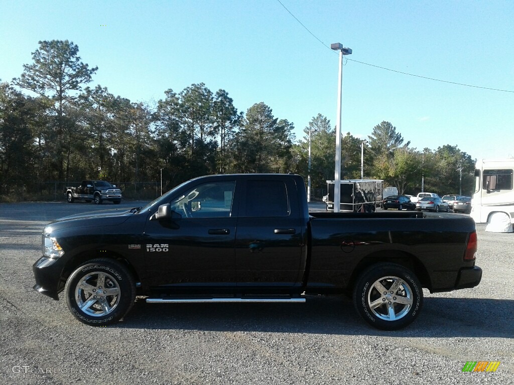 2018 1500 Express Quad Cab - Brilliant Black Crystal Pearl / Black/Diesel Gray photo #2