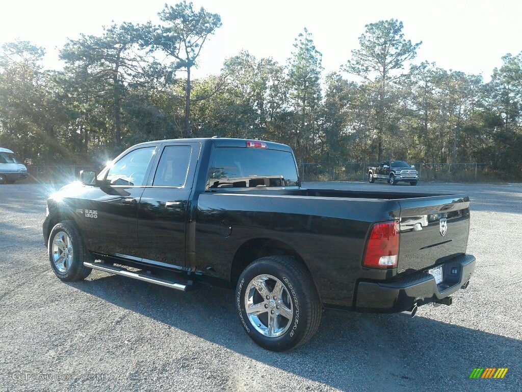 2018 1500 Express Quad Cab - Brilliant Black Crystal Pearl / Black/Diesel Gray photo #3
