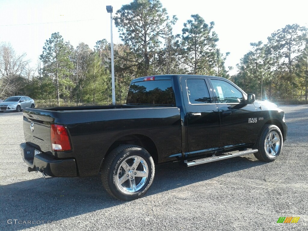 2018 1500 Express Quad Cab - Brilliant Black Crystal Pearl / Black/Diesel Gray photo #5