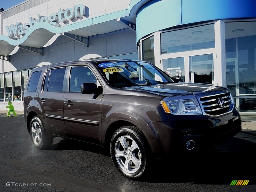 2015 Pilot EX-L 4WD - Dark Amber Metallic / Beige photo #1
