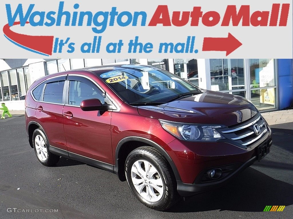 2014 CR-V EX AWD - Basque Red Pearl II / Gray photo #1