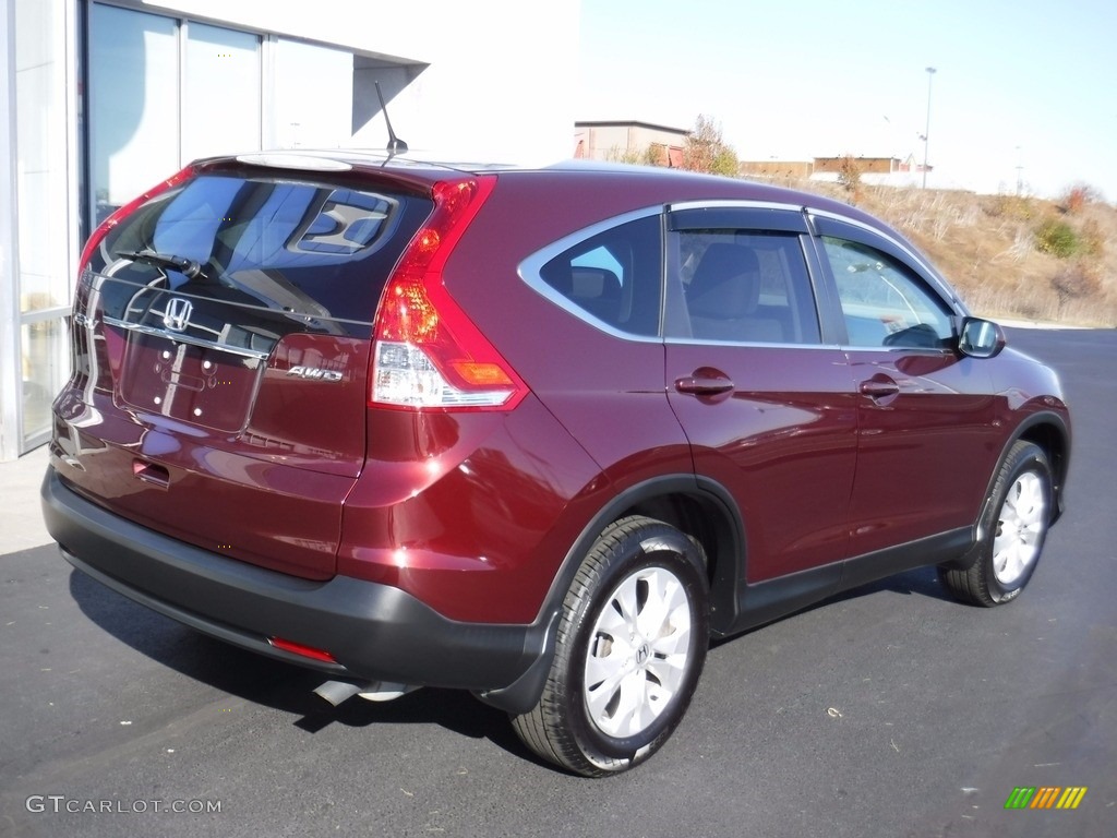 2014 CR-V EX AWD - Basque Red Pearl II / Gray photo #9