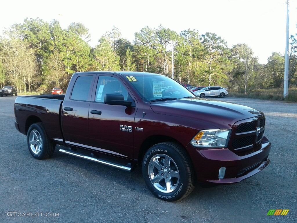 2018 1500 Express Quad Cab - Delmonico Red Pearl / Black/Diesel Gray photo #7