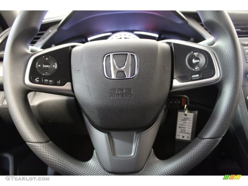 2018 Honda Civic LX Sedan Black Steering Wheel Photo #124139293